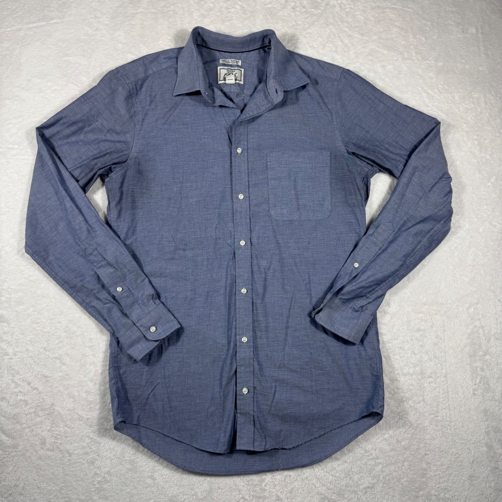 Jos. A. Bank 1905 Mens Blue Extreme Slim Fit Non Iron Stretch Dress Shirt‎ 16-36